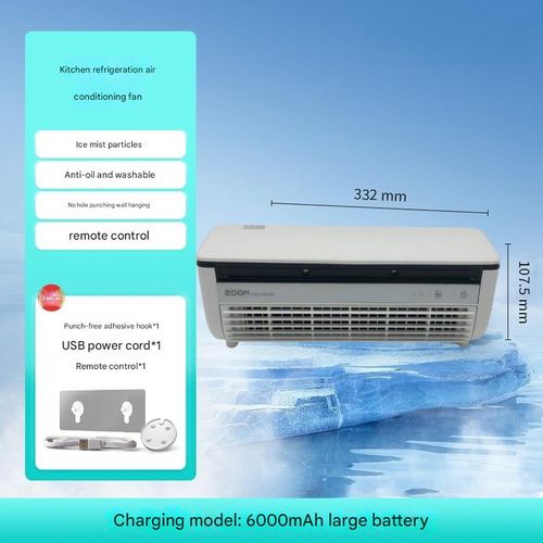 EDON SmartKitchen Cooler 2025 - AI-Powered Wall AC|Fan w|40° Auto-Swing & App Control | Turbo Chill + Cordless Operation (Remote)