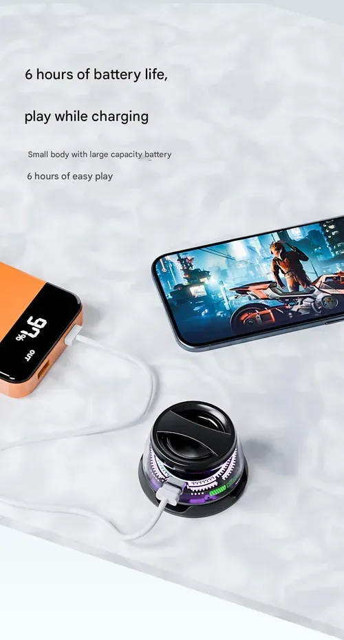 Magnetic Bluetooth Speaker G300 - Portable Wireless Mini Speaker with RGB Mood Light, Bass Boost, Travel, Camping