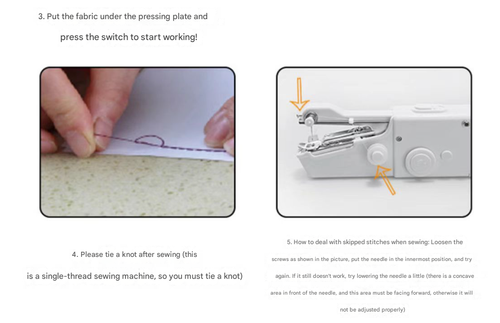 Pocket-Sized Sewing Kit - Rechargeable Mini Handheld Sewing Machine for Quick Clothing Fixes