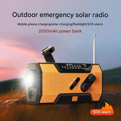 Bestselling Outdoor Emergency Portable Radio - Multi-Functional Solar & Hand-Crank Powered Radio with Versatile Survival Features