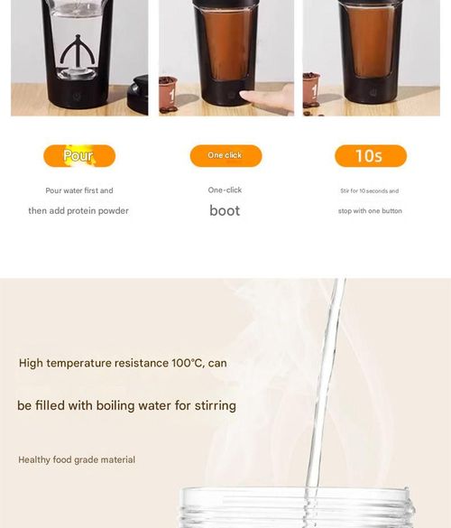 One-Touch Mixing Cup - Rechargeable Auto-Stir w | 6000RPM Motor & Heat-Resistant Tritan | Gym & Meal Prep Essential