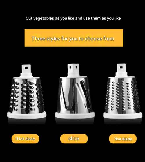 Black Manual Rolling Vegetable Slicer - Multipurpose Kitchen Vegetable Cutter | Easy Hand-Crank Potato Cutter and Vegetable Chopper | Restaurant Essential
