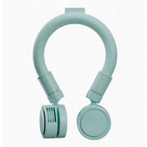 Green Neck-Hanging Fan - Ultra-Portable Mini USB Cooling Fan | Hands-Free, Silent & Bladeless, Perfect for On-the-Go Use