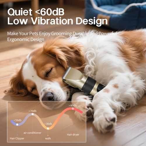 「HydroClean Pet Grooming Kit」- Detachable Blade System & Fully Submersible | IPX7 Washable Clipper
