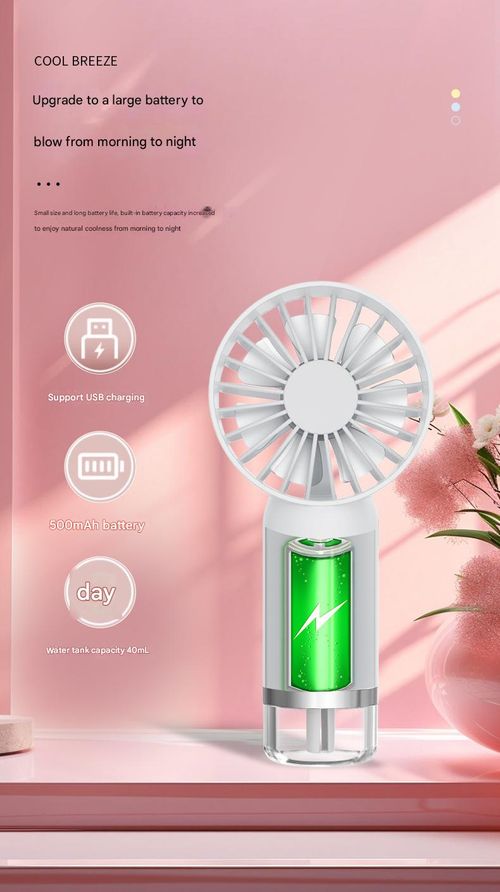 Sunshine Yellow Handheld Mist Fan - 3-Level Spray Cooling & USB-C Fast Charge (Cordless Portable)