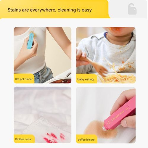 Emergency Stain Rescue Pen - Powder Blue Instant Spot Eraser for Coffee | Oil | Food | 3-Second On-The-Go Cleaning w No Water Needed