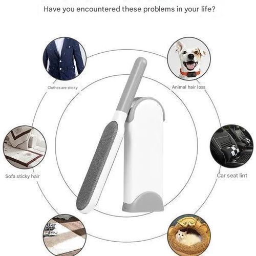 Portable Double-Sided Lint & Dust Remover - Static-Free for Clothes, Beds, Sofas | Reusable & Washable Household Tool