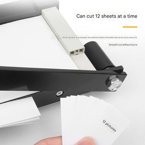 A4 Metal-Base Paper Cutter - Manual Guillotine Paper Trimmer for Precision Cutting | Versatile Cutting Tool for Office, Commercial Use, Print Shops & Photo Studios
