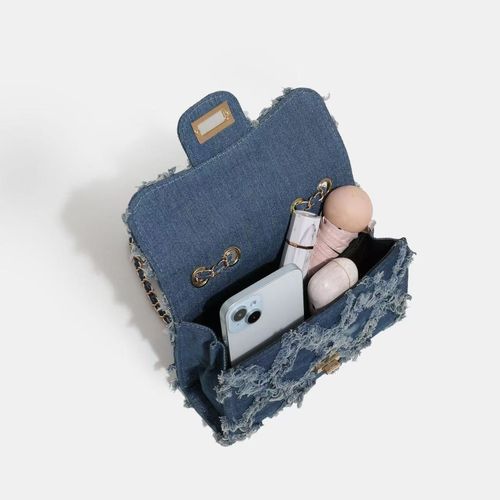 Unique Tie-Dye Denim Shoulder Bag - Handcrafted Elevated & Versatile Crossbody | Expressive Women's Casual Statement Piece