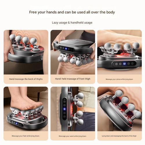 8-Head Professional Grade Fascia Gun - Multi-Functional Muscle Massager for Cervical & Full-Body Relaxation - Featuring Automatic Multi-Area Massage, Adjustable Speed Settings & Timer Function - Ideal Gift for Wellness Enthusiasts