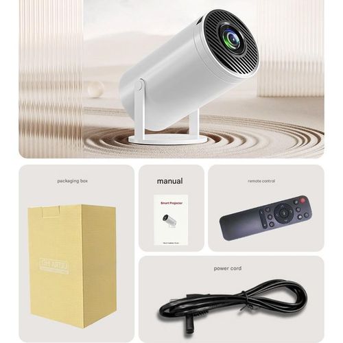 TrueHD Portable Projector - HY300 1080p 250-Lumen Cannon Design | Auto Keystone for Day |Night Wall Clarity