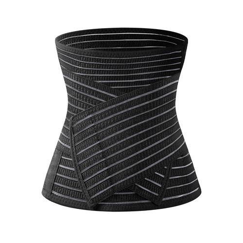 Black Postpartum Abdominal Binder - Postnatal Slimming Girdle for Natural & C-Section Recovery | Maternity Shapewear for Tummy Control & Waist Slimming