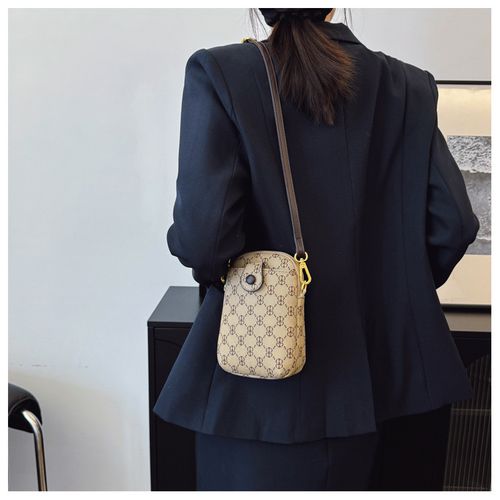 2025 New Khaki Retro Shell Bag Women's Bag - Fashionable Niche Presbyopia Mini Shoulder Bag | Lightweight and Compact Mobile Phone Bag, Retro Charm