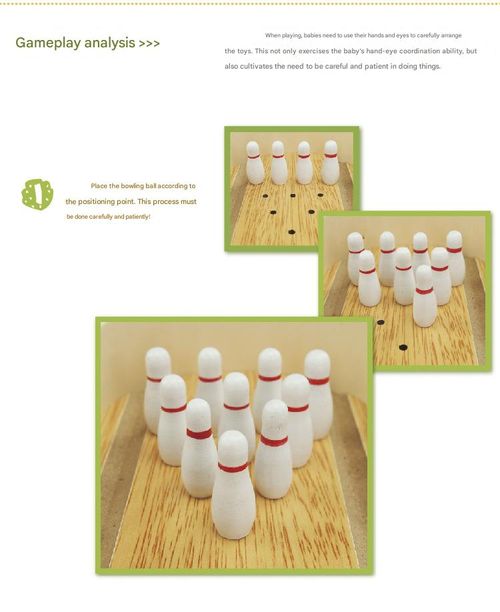 Kids' Wooden Mini Bowling Set - Creative Puzzle Toy for Parent-Child Interaction | Fun Desktop Game for Leisure & Stress Relief, Ingenious Design