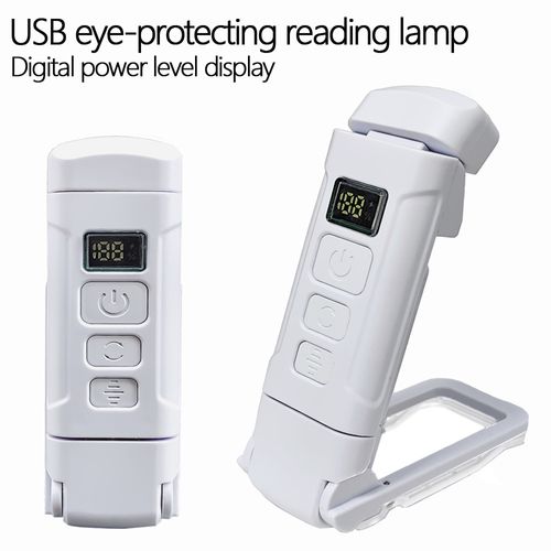 Folding Eye-Care Clip Light: USB Rechargeable for Reading, Music & Night Use - Portable Multi-Tasker