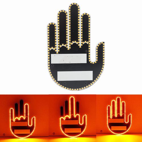 Smart Car Gesture-Controlled Light - Multi-Functional Vehicle Warning & Anti-Collision Signal | Interactive Palm Light with White Remote Control