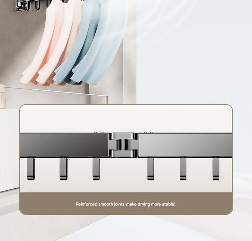Tri-Fold Wall-Mountable Clothes Rack - 18 Aluminum Ring Foldable Drying Stand for Indoor | Outdoor, Space-Saving Laundry Solution with Bedding Hanger