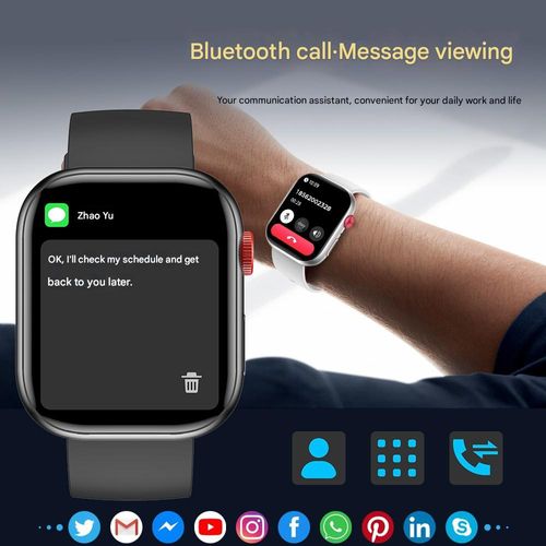 Multi-OS Smart Bracelet - Black Ultra2 w| BT Calling, SpO2 Monitor & AI Fitness Coach | LC88 Chipset