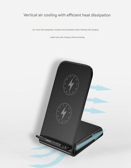 35W Fast Wireless Charging Stand - Dual-Coil Vertical Charger w | Phone Holder, Quick Charge 3.0 for iPhone | Android (2025 Upgrade)