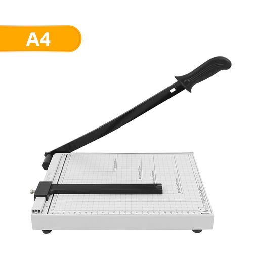 A4 Metal-Base Paper Cutter - Manual Guillotine Paper Trimmer for Precision Cutting | Versatile Cutting Tool for Office, Commercial Use, Print Shops & Photo Studios