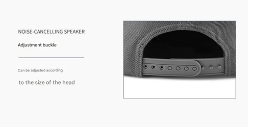 Black Bluetooth Speaker Hat - Wireless 5.4 Audio Hat with | Adjustable Headband and Dual Stereo Speakers | Outdoor Sports Running Music Hat | Cycling