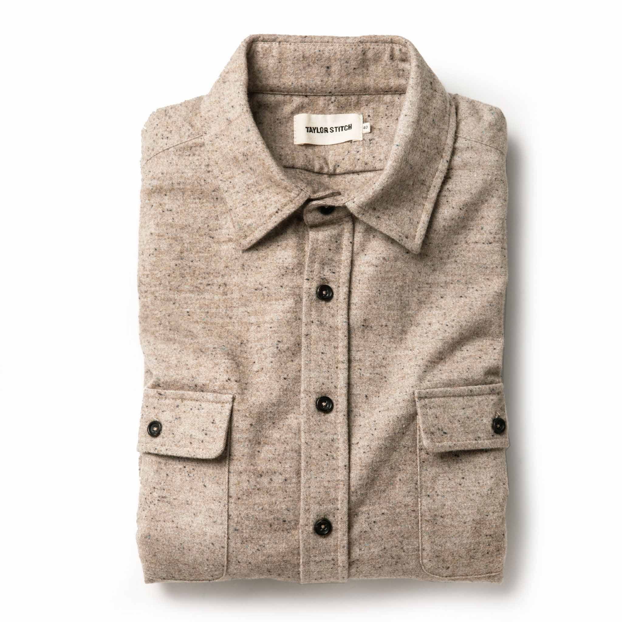 Cuesv Yosemite Shirt in Oat Donegal