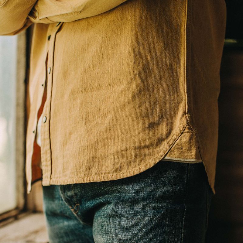 Cuesv Western Shirt in Wheat Selvage Denim