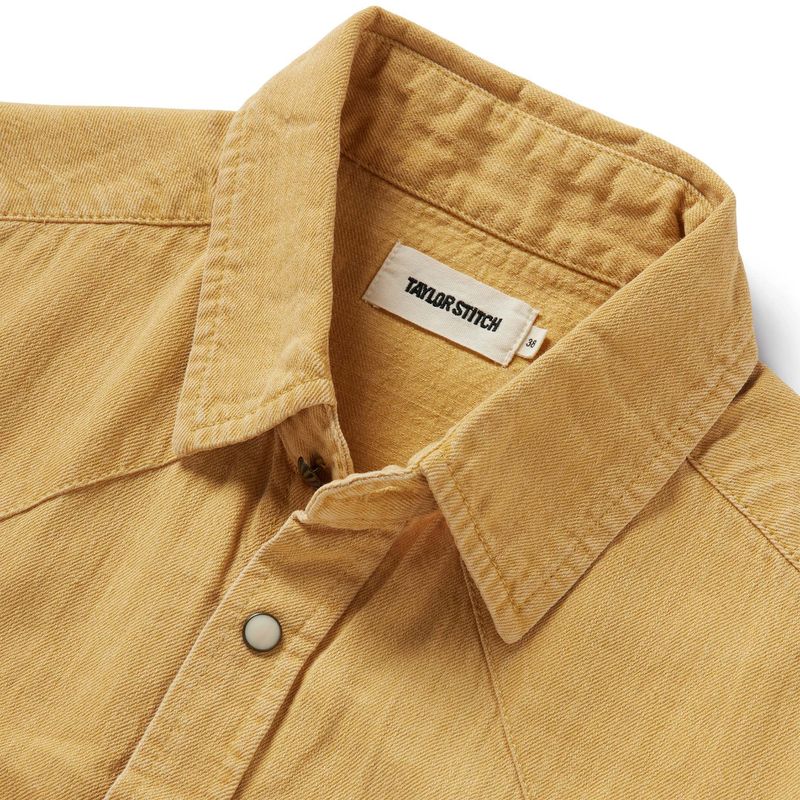 Cuesv Western Shirt in Wheat Selvage Denim