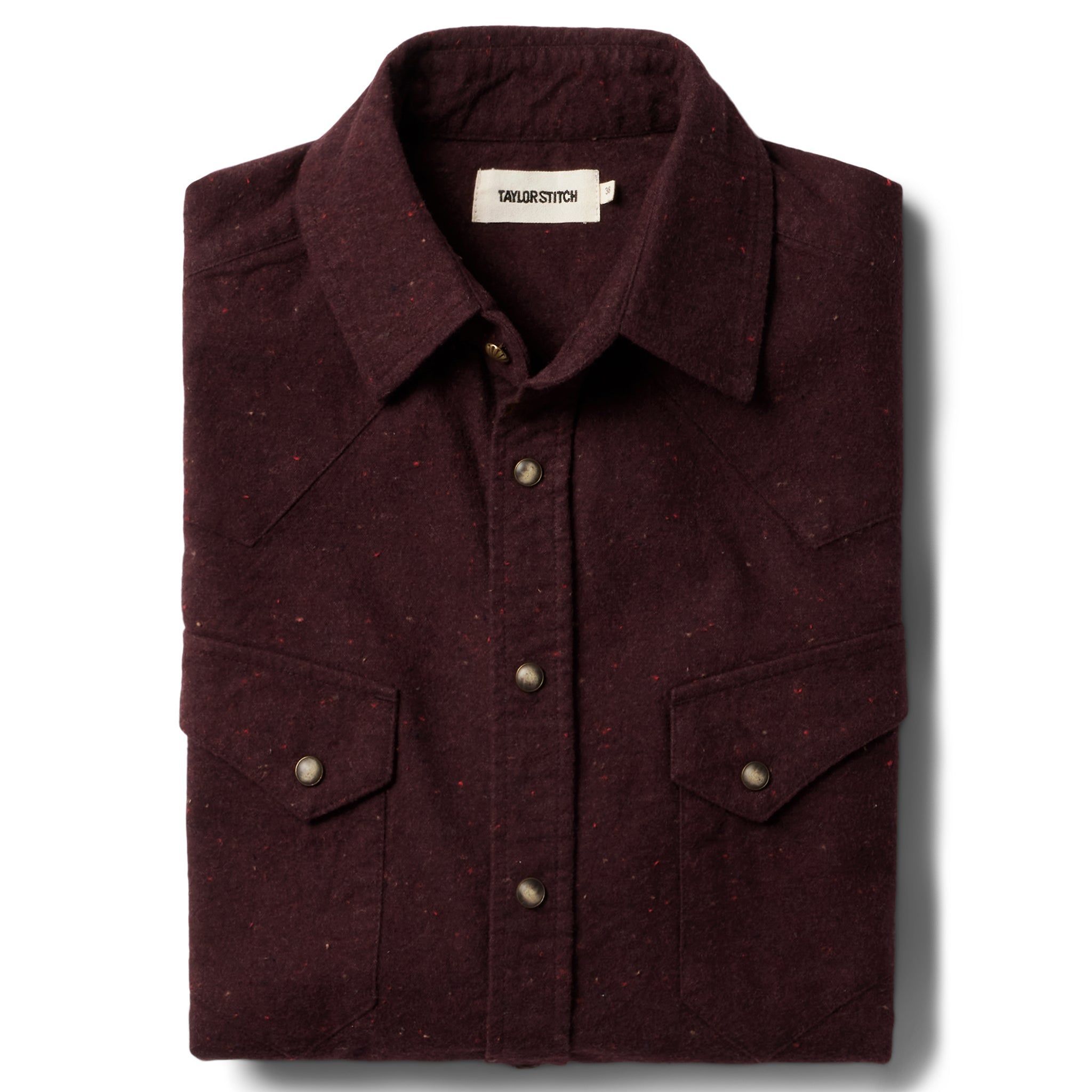 Cuesv Western Shirt in Nutmeg Donegal