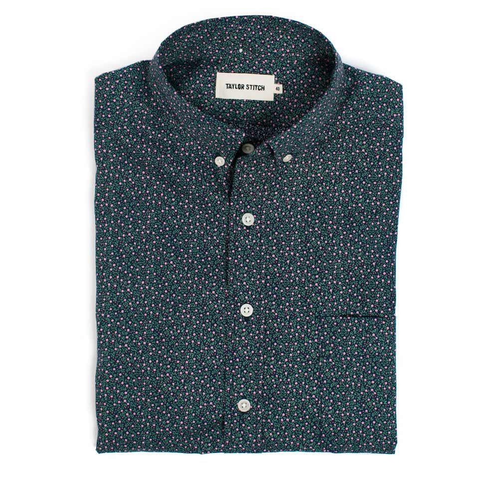 Cuesv Short Sleeve Jack in Navy Mini Floral