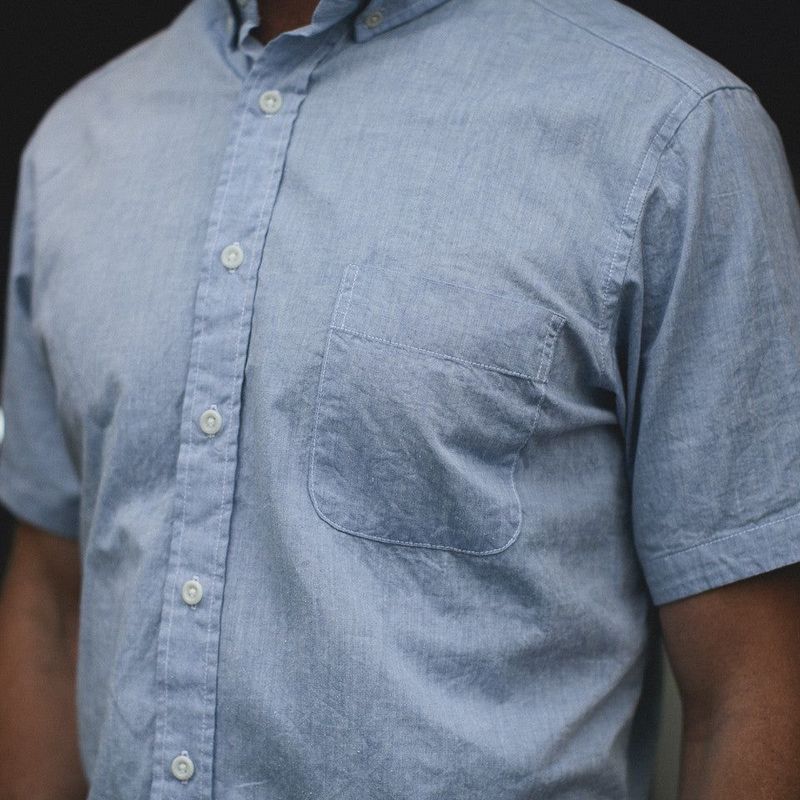 Cuesv Short Sleeve Jack in Light Blue