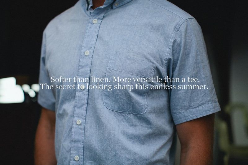 Cuesv Short Sleeve Jack in Light Blue