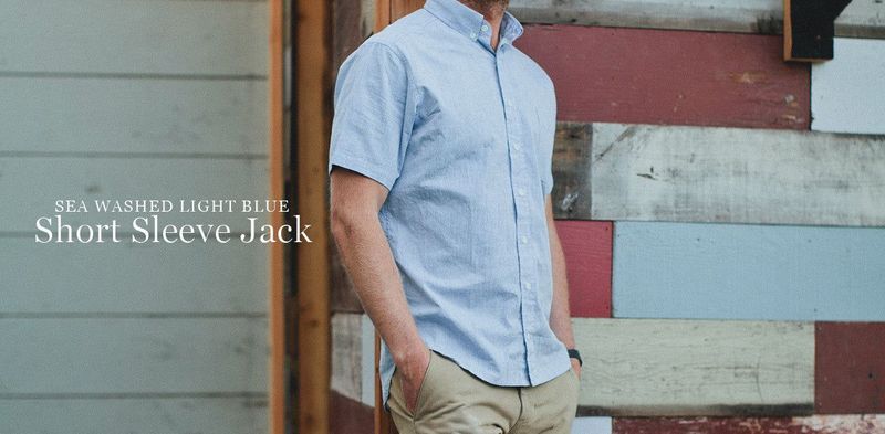 Cuesv Short Sleeve Jack in Light Blue