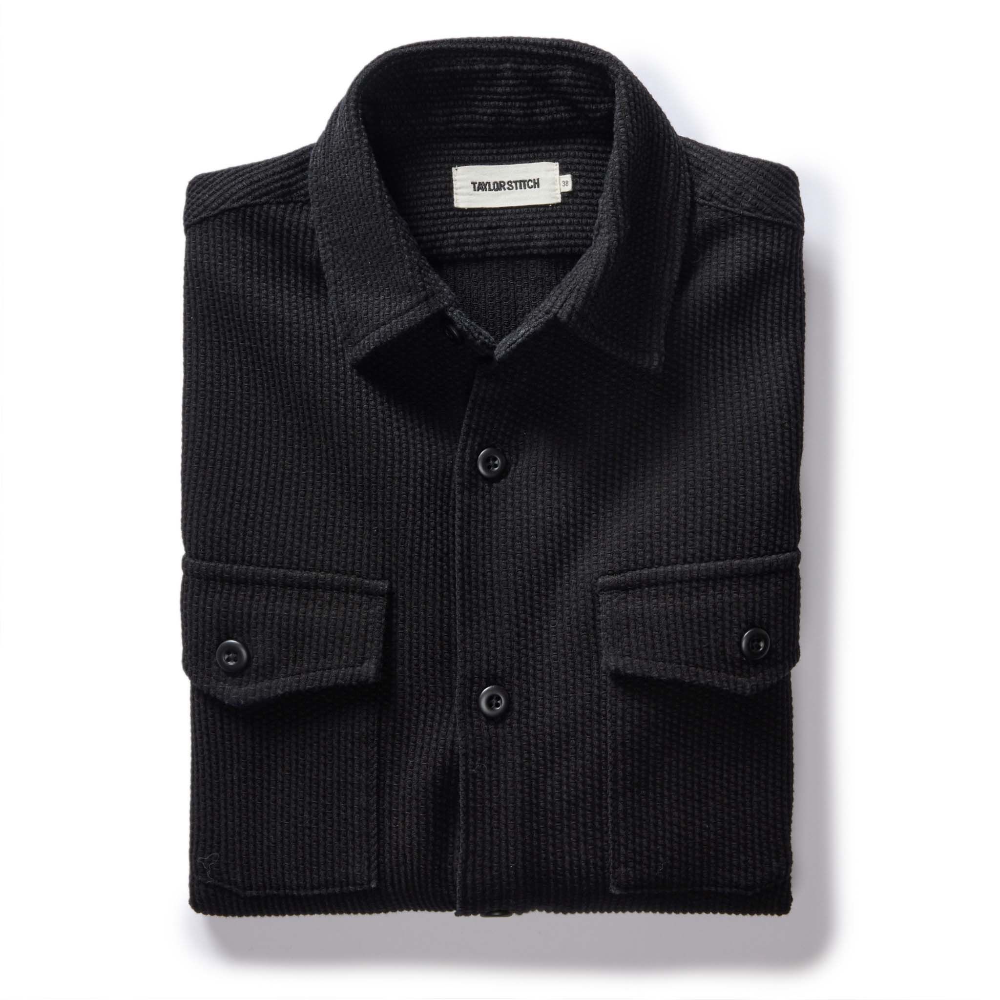 Cuesv Point Shirt in Coal Sashiko