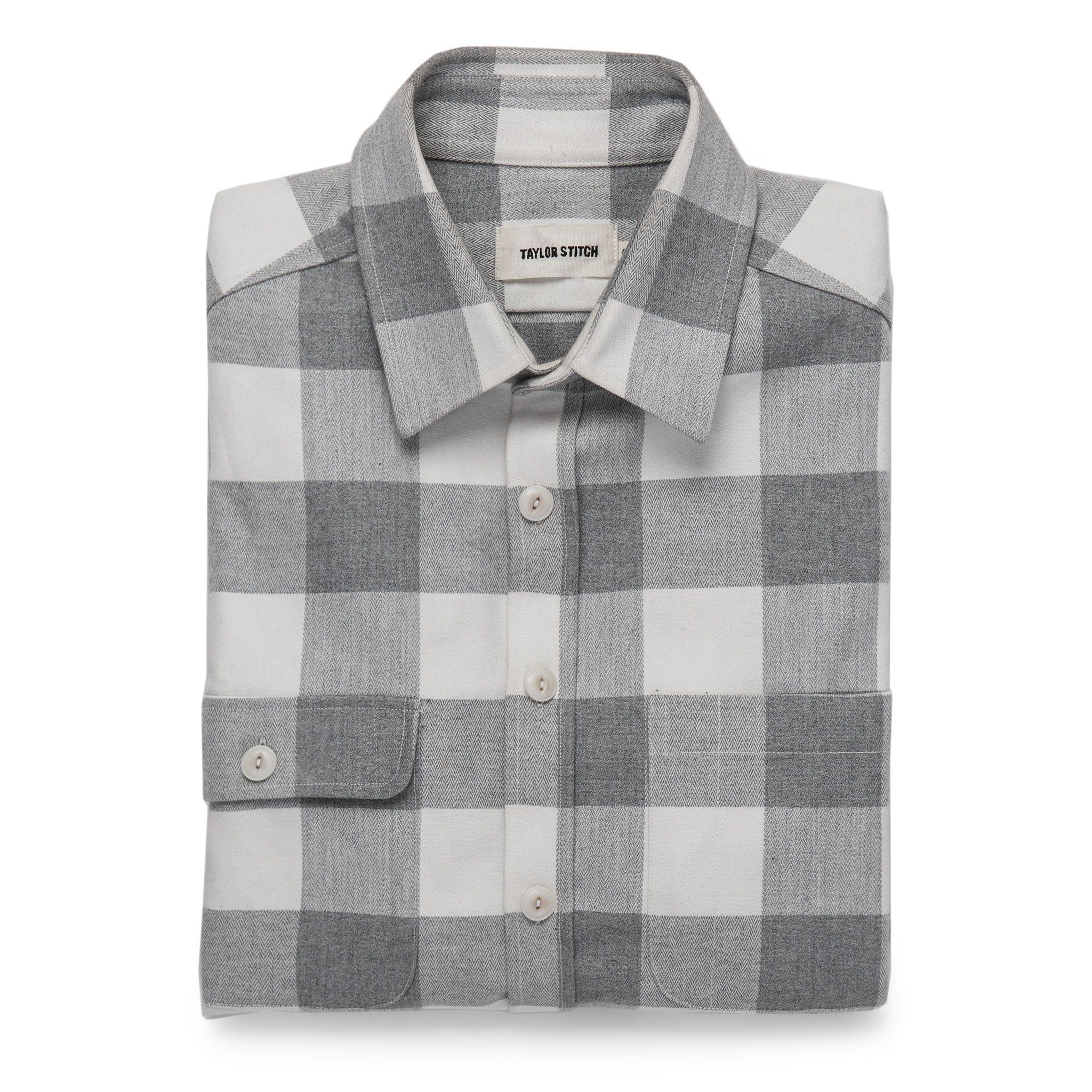 Cuesv Moto Utility Shirt in Ash &amp; Natural Plaid