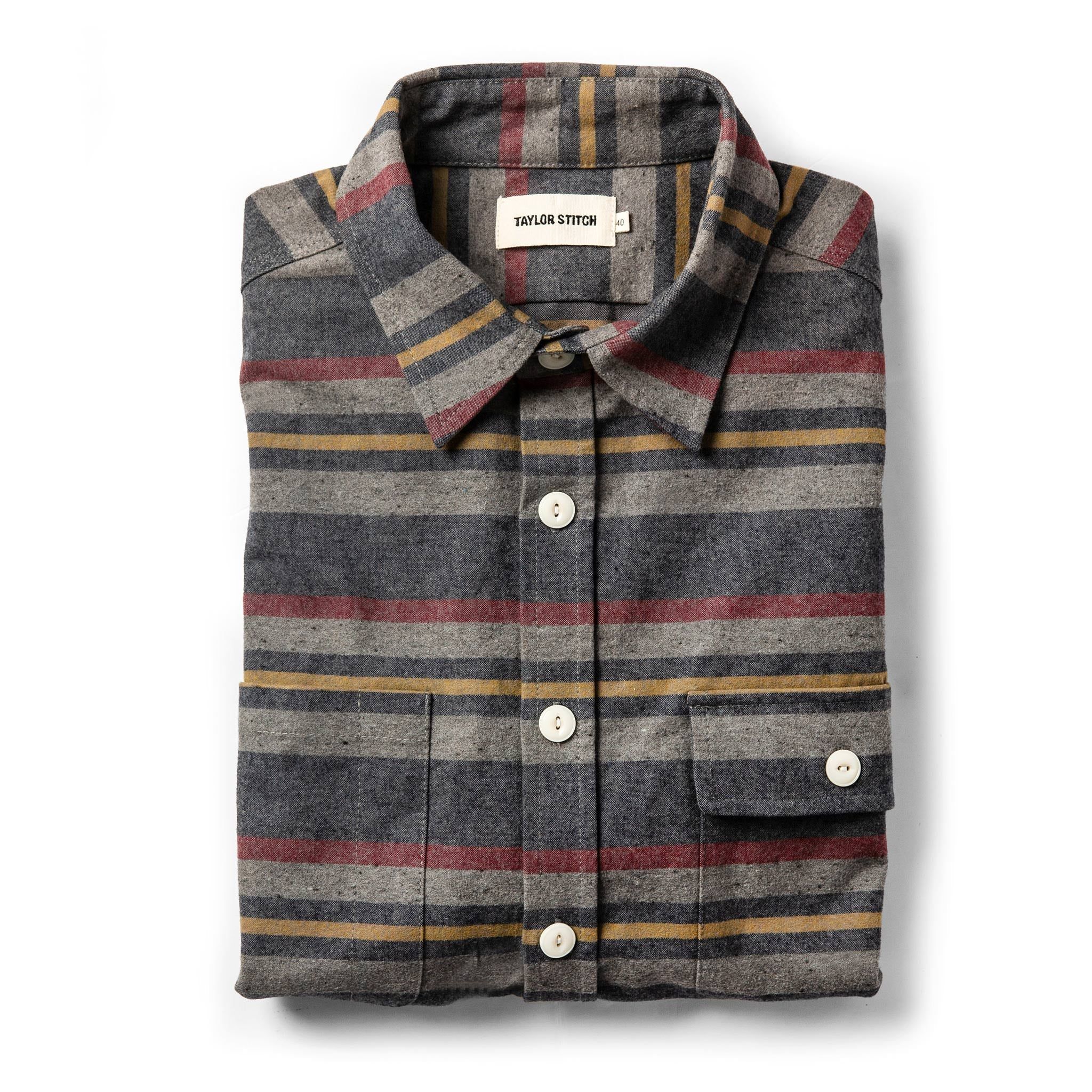 Cuesv Moto Shirt in Blanket Stripe