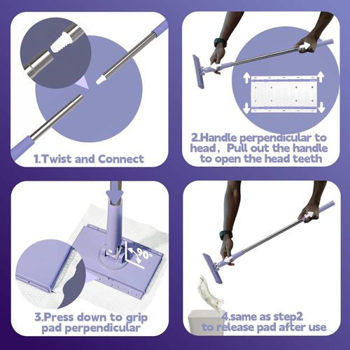 Mini sweeper mop, wet and dry dual-use, kitchen and bathroom wall mirror