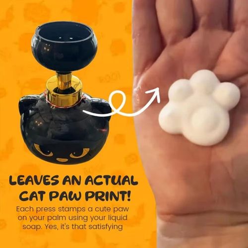 Halloween cat paw bubble machine soap pump bottle hand sanitizer dispenser
