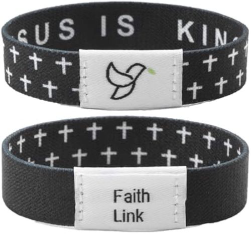 NFC Wristband - Bible verse and polyester braided wristband, suitable for various activities.