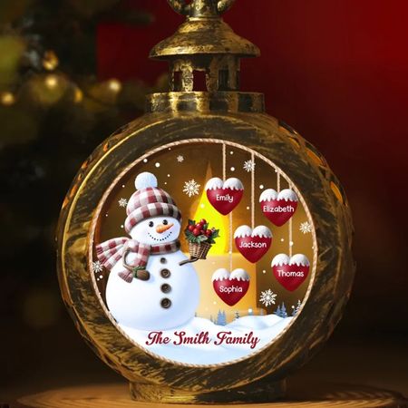 Custom Candlelight Lantern Ornament - Personalized Christmas Birthday Gifts For Mom, Dad, Kids - My Favorite Part Of Christmas Is Family