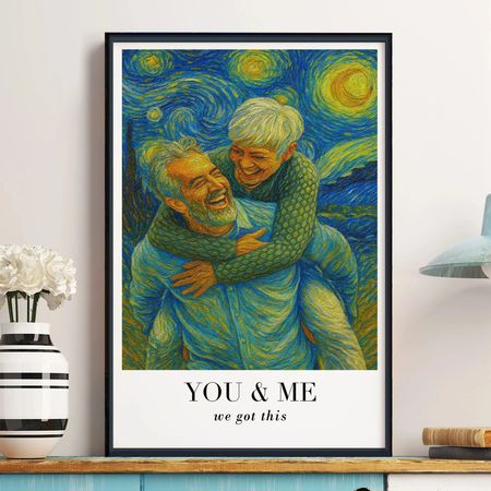 Van Gogh Wall Art You & Me We Got This - Personalized Photo Poster