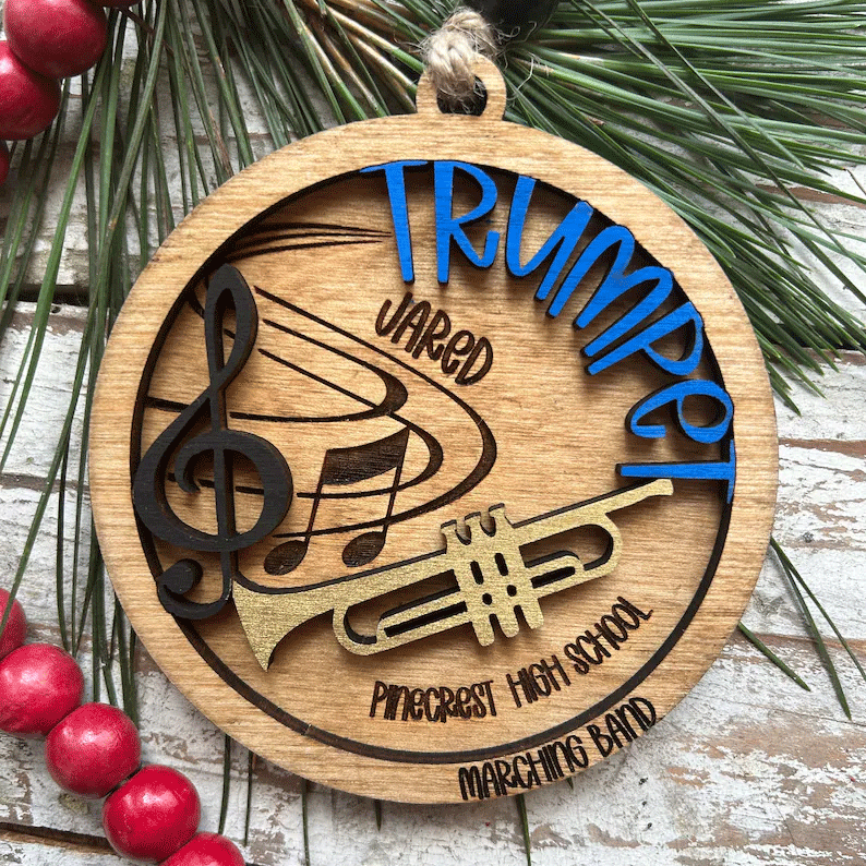 Personalized Marching Band Christmas Tree Ornament