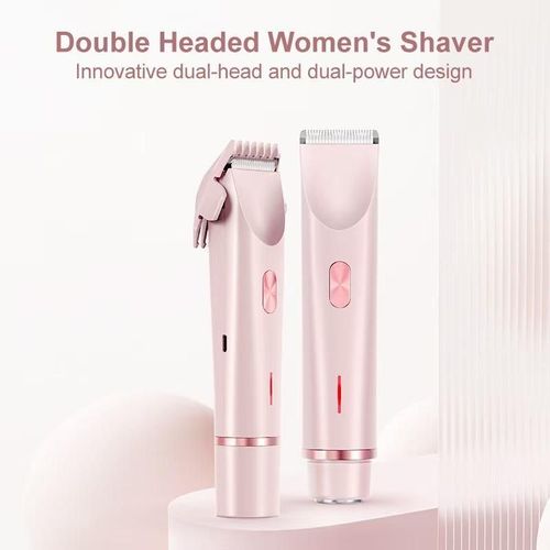 Wireless and waterproof 2 - in - 1 wet-dry electric body hair trimmer