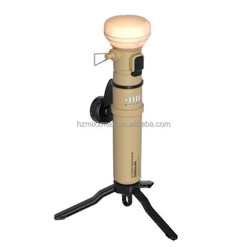 Outdoor battery Portable LED Camping Lantern USB Rechargeable Waterproof multifunctional camping light with Mini Tripod