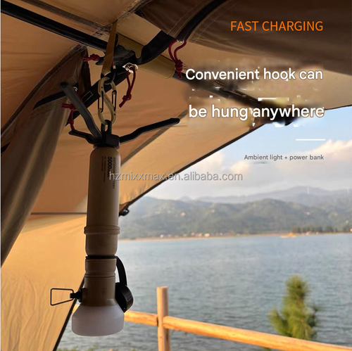 Outdoor battery Portable LED Camping Lantern USB Rechargeable Waterproof multifunctional camping light with Mini Tripod