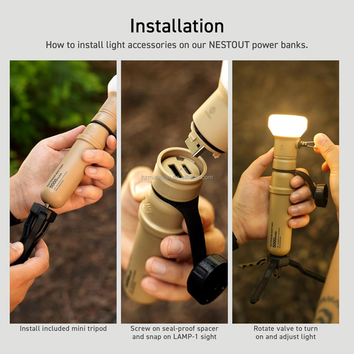 Outdoor battery Portable LED Camping Lantern USB Rechargeable Waterproof multifunctional camping light with Mini Tripod