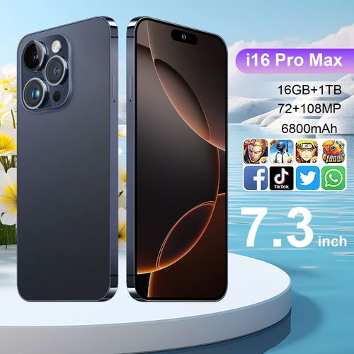 Affordable i16 pro Max smartphone, equipped with the latest Android 11 system and a memory of 16GB + 1TB.