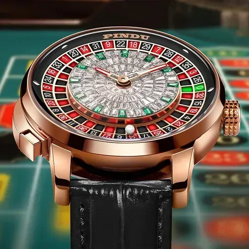 Pindu Roulette Watch Gambling Wheel Rotating Men's Mechanical NH35 Watch