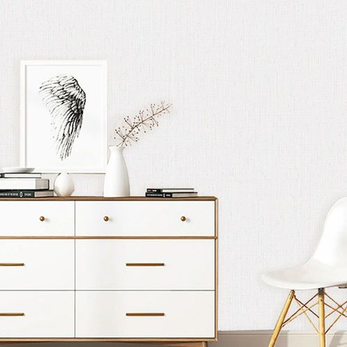 Modern linen-woven PVC wallpaper