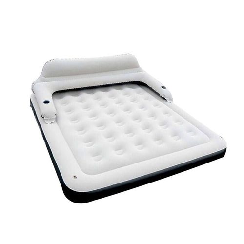 Portable double inflatable bed for household use